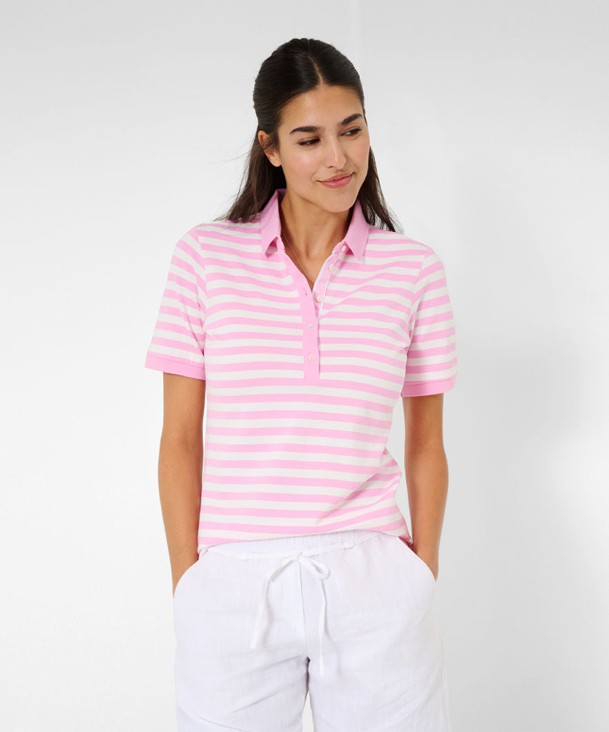 Polo Shirt with Fresh Striped Look