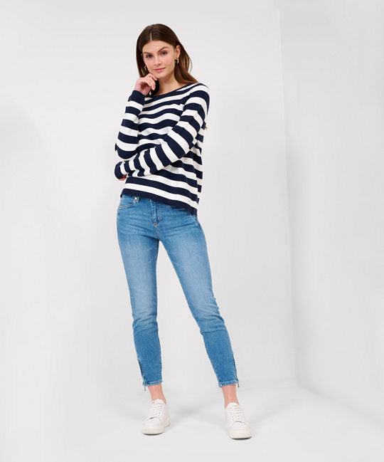 Pullover with A Striped Look