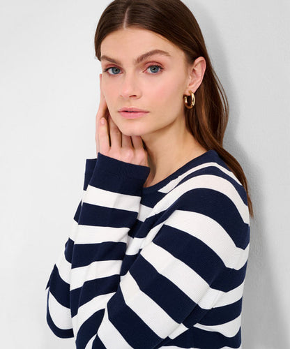 Pullover with A Striped Look