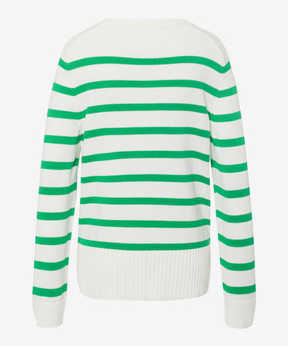 Pullover with Smart Horizontally Striped Look