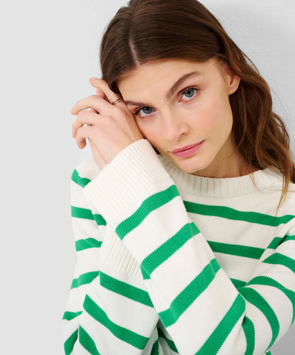 Pullover with Smart Horizontally Striped Look