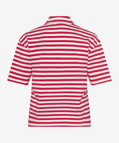 Polo Shirt with Fashionable Horizontal Stripes