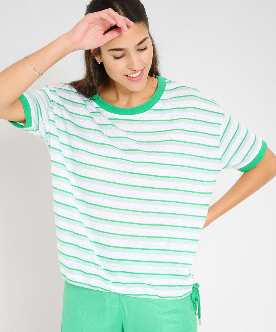 Shirt with Sporty Drawstring