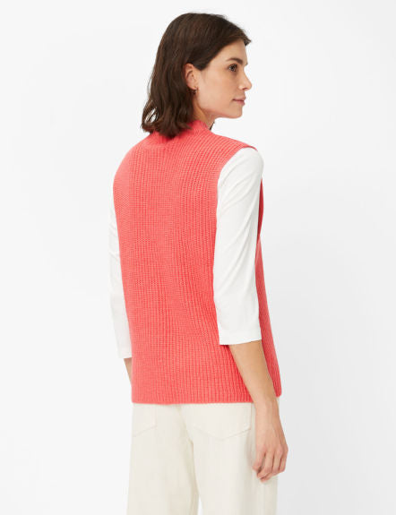 Half-cardigan stitch: Sweater Vest in Cotton-polyamide Mix