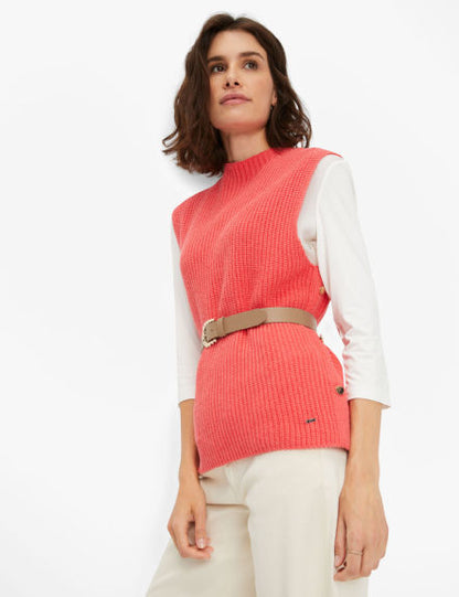 Half-cardigan stitch: Sweater Vest in Cotton-polyamide Mix