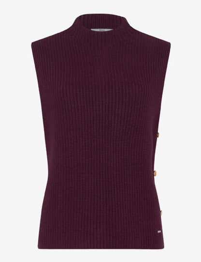 Half-cardigan stitch: Sweater Vest in Cotton-polyamide Mix