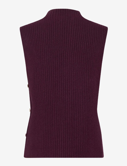 Half-cardigan stitch: Sweater Vest in Cotton-polyamide Mix