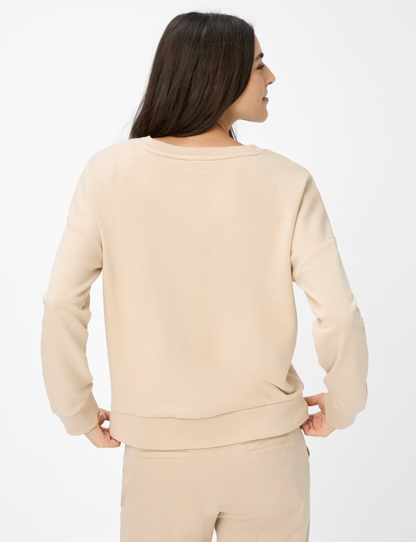 配色LOGO圓領長袖衛衣