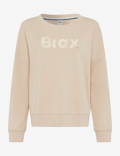 配色LOGO圓領長袖衛衣