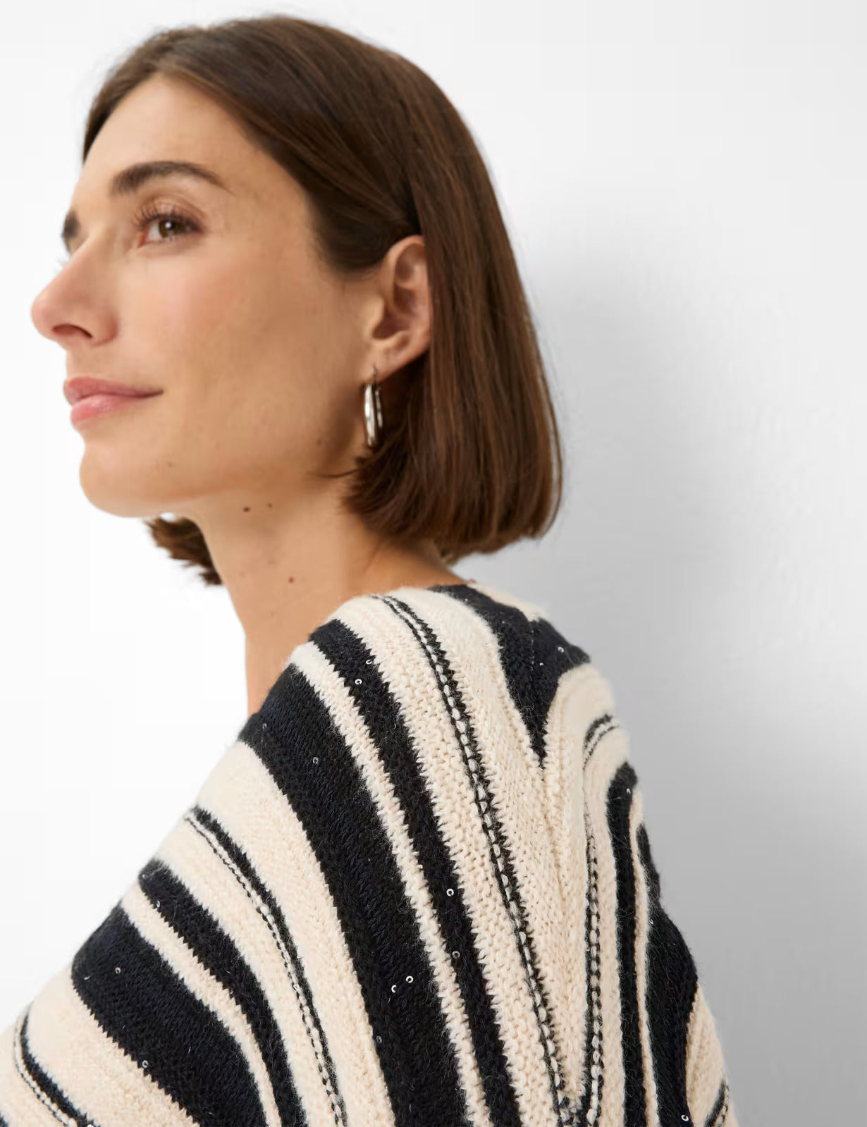 條紋包裹式針織開衫