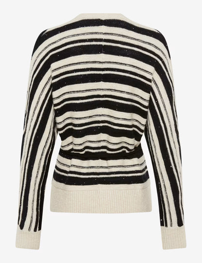 條紋包裹式針織開衫