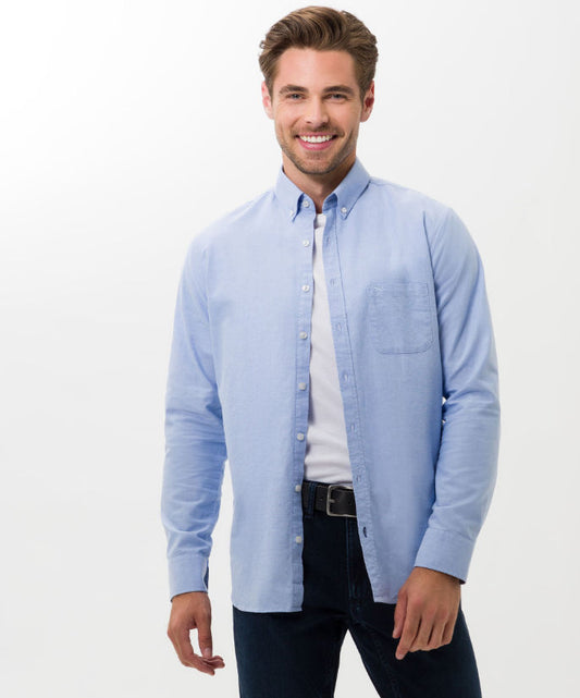 Shirt with Button Down Collar