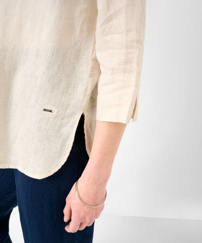 Feminine Shirt Blouse Made from Pure Linen