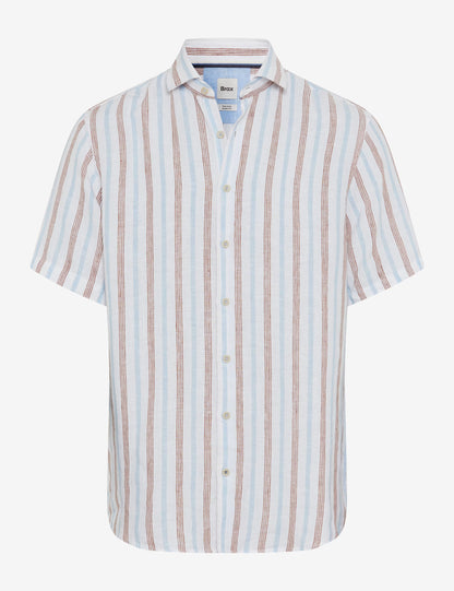 條紋短袖襯衣