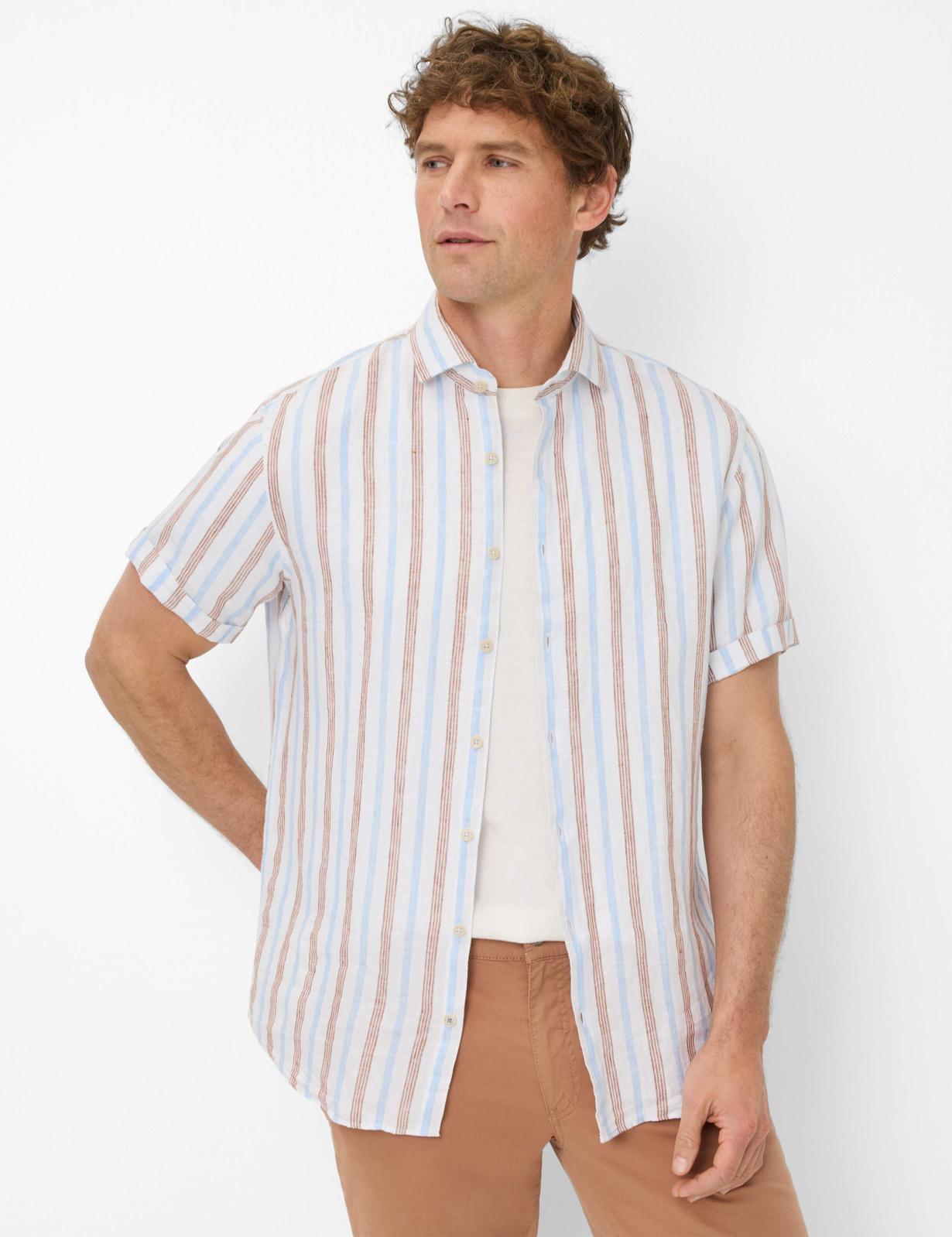 條紋短袖襯衣