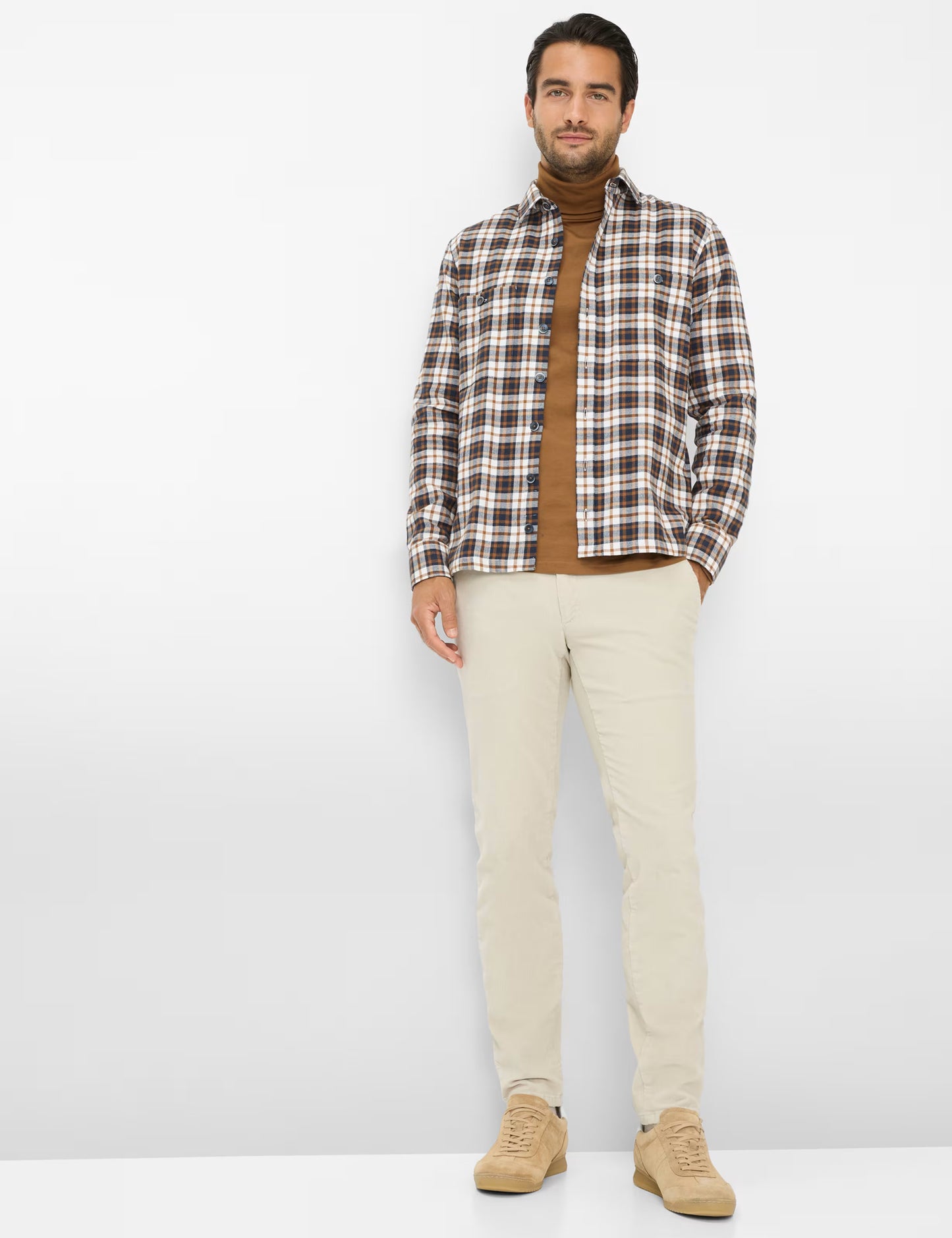 格紋外套式襯衫