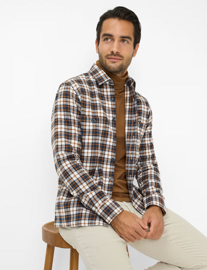 格紋外套式襯衫