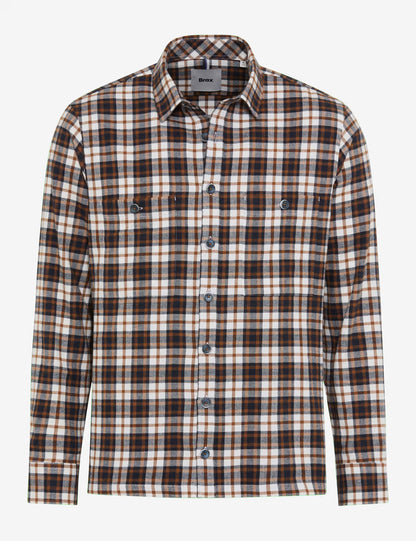 格紋外套式襯衫