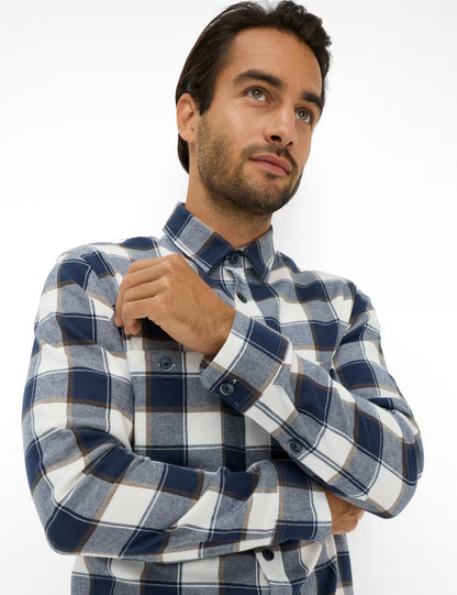 格紋外套式襯衫