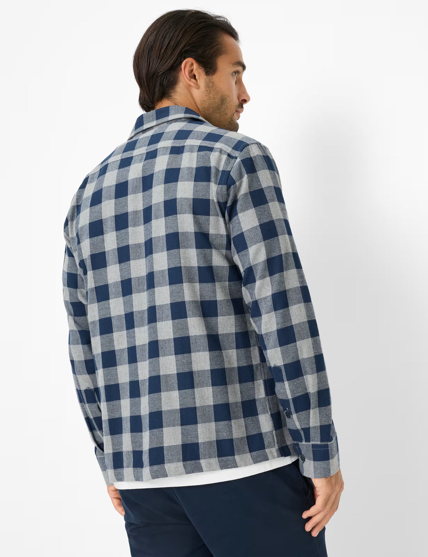 格紋外套式襯衫