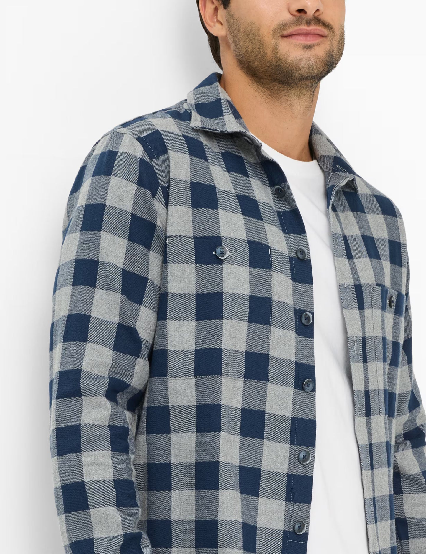 格紋外套式襯衫