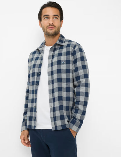 格紋外套式襯衫