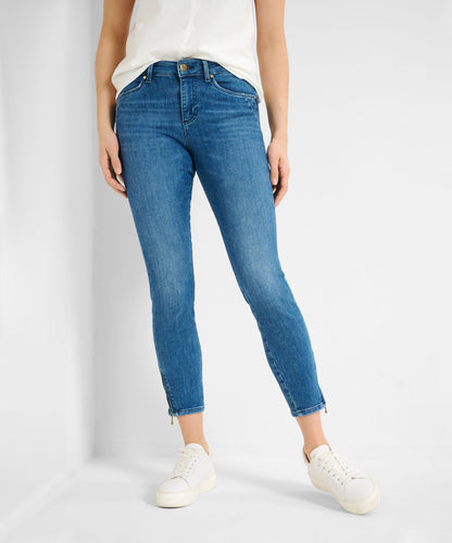 Drainpipe Jeans with Trendy Styling Details