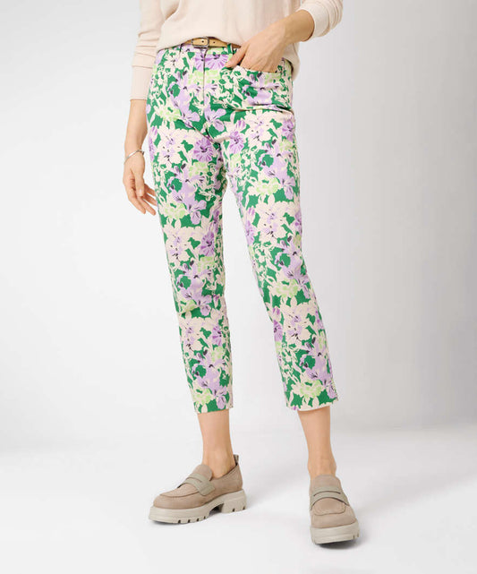 Cropped City Chinos with Decorative Print