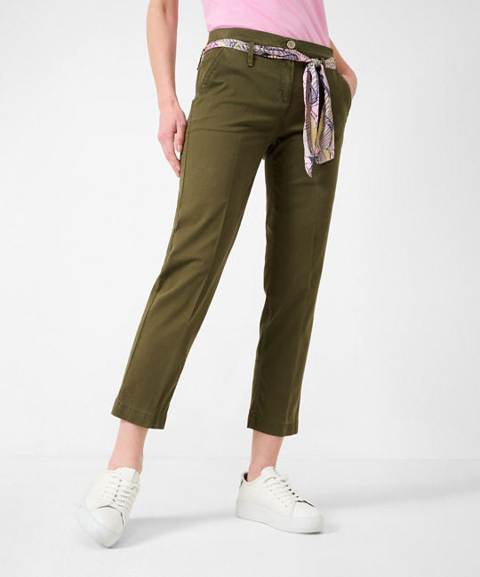 Cropped Pants with Decorative Cord