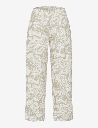 印花闊腿褲