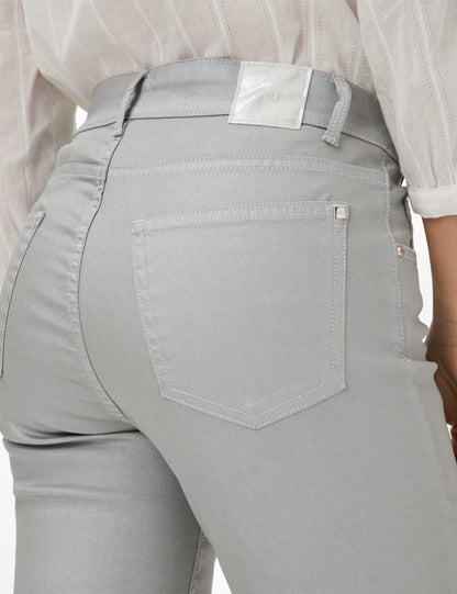 金屬光澤修身牛仔褲