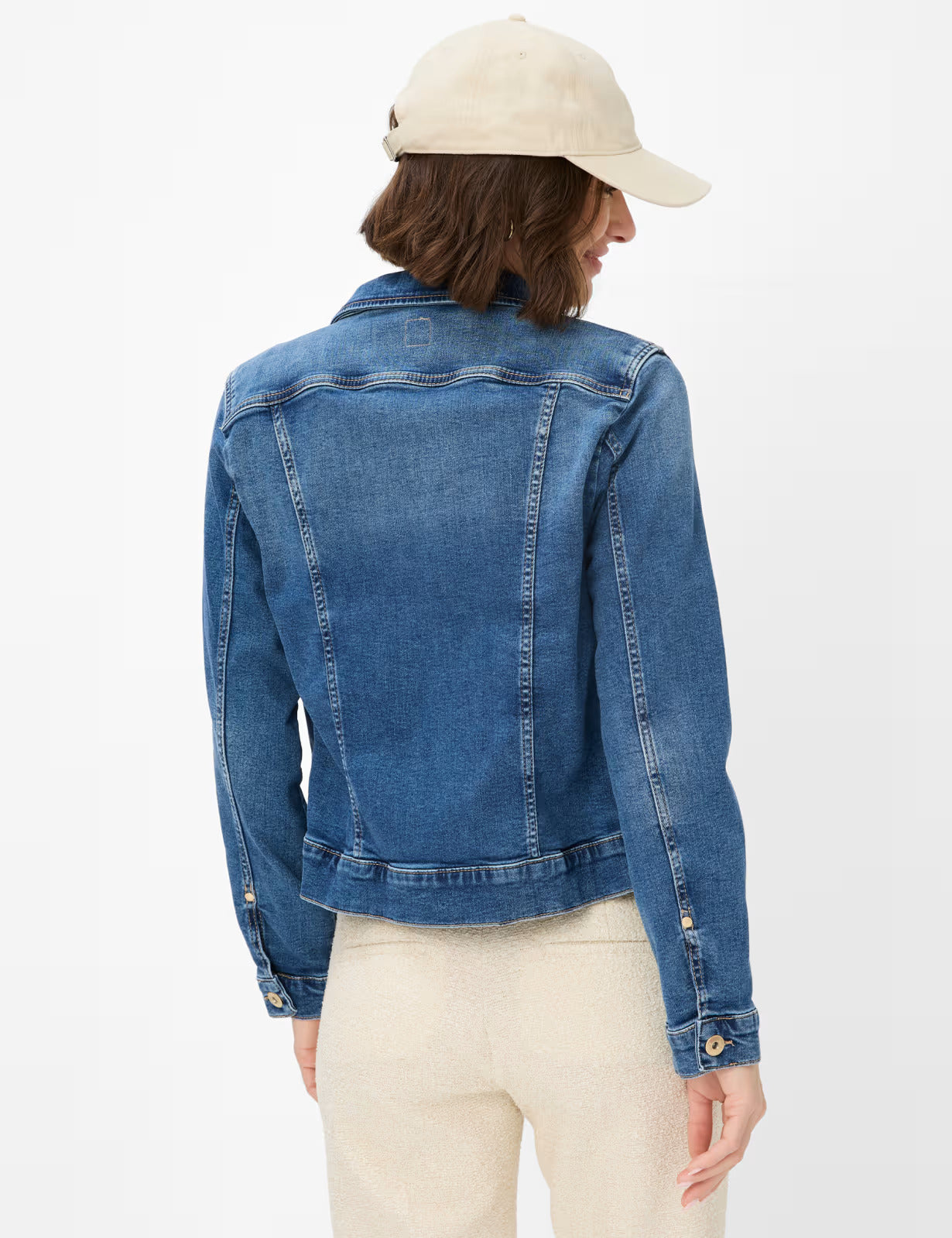 紐扣門襟牛仔夾克