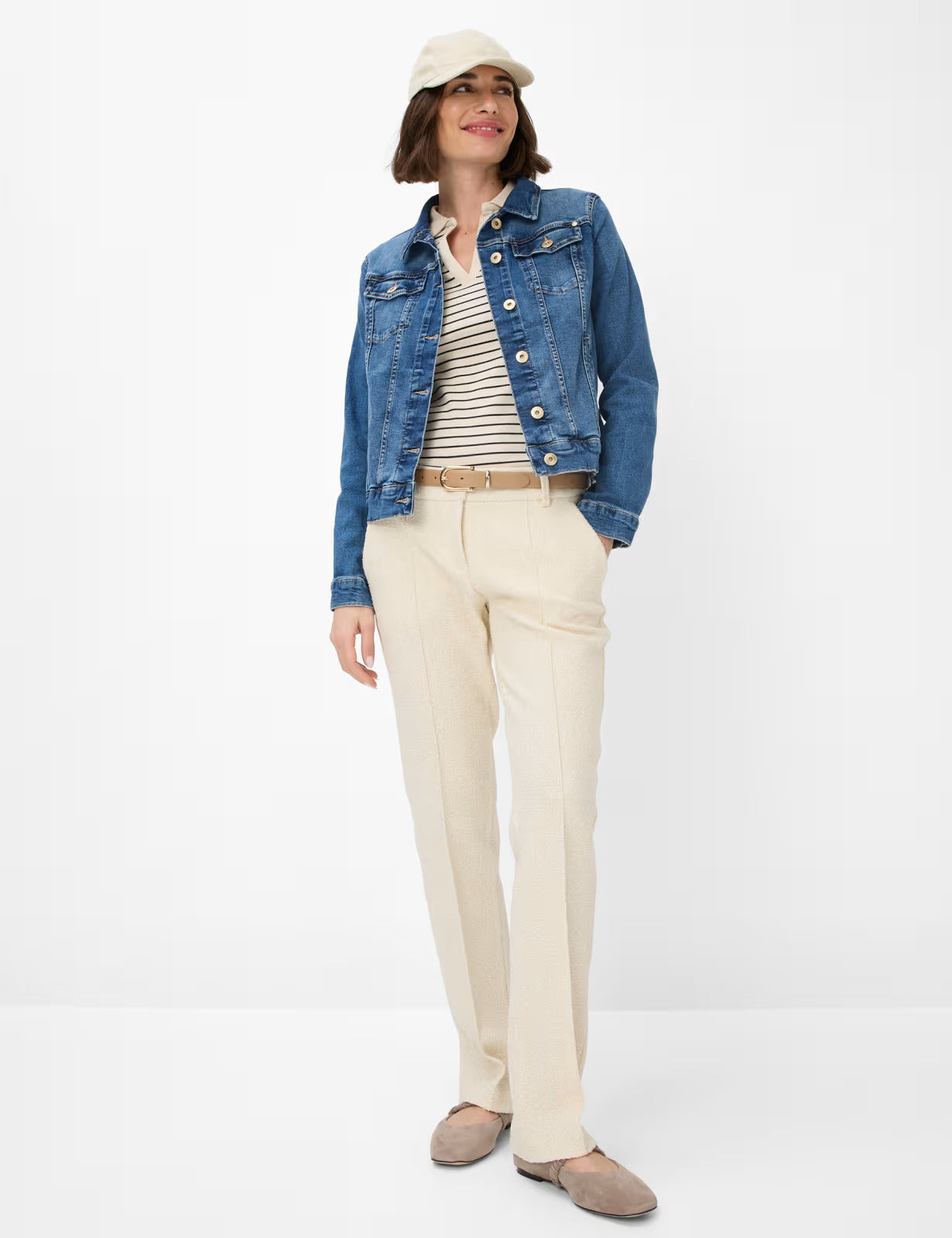 紐扣門襟牛仔夾克