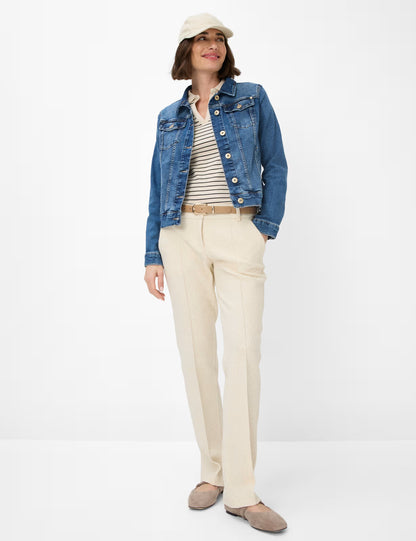 紐扣門襟牛仔夾克