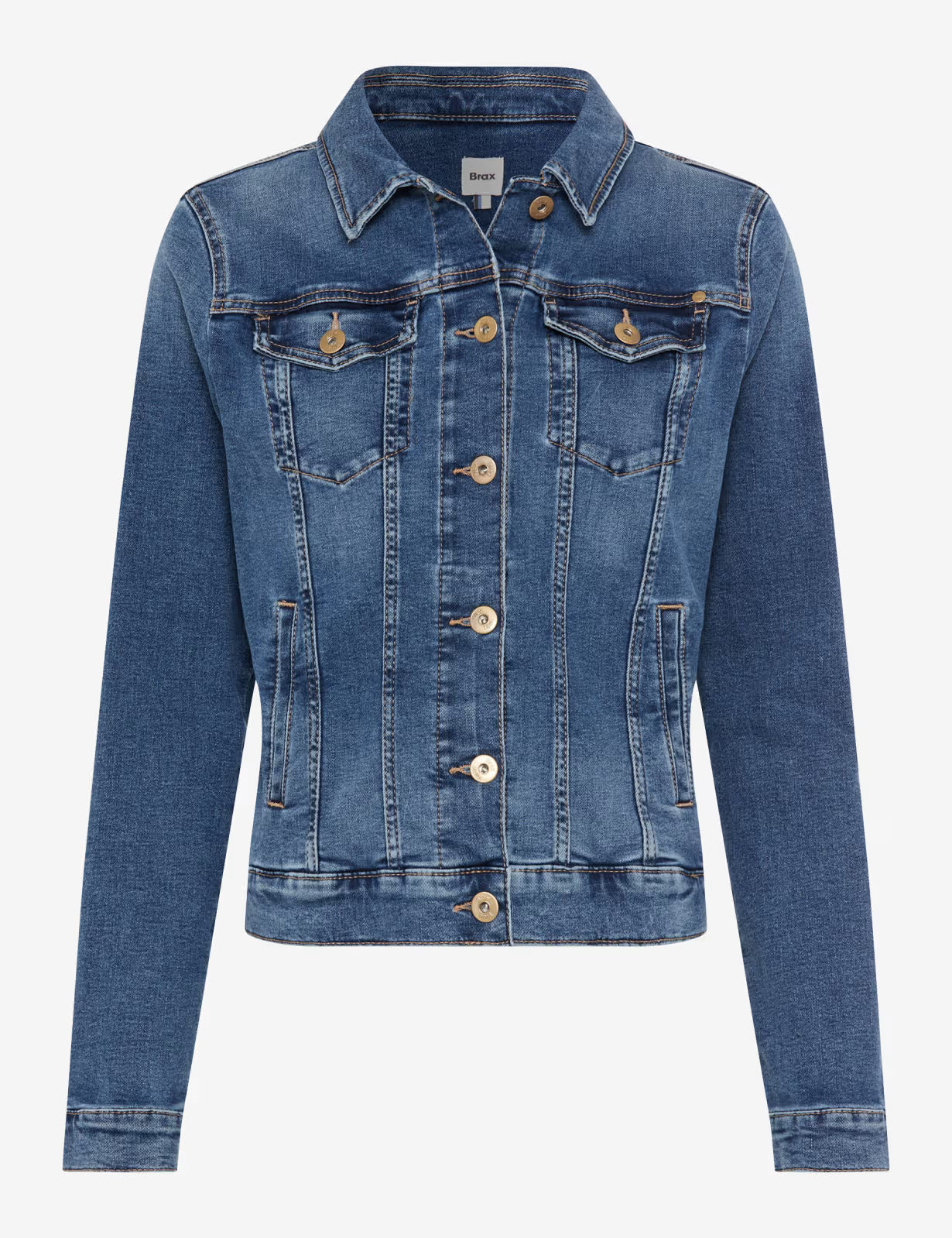 紐扣門襟牛仔夾克