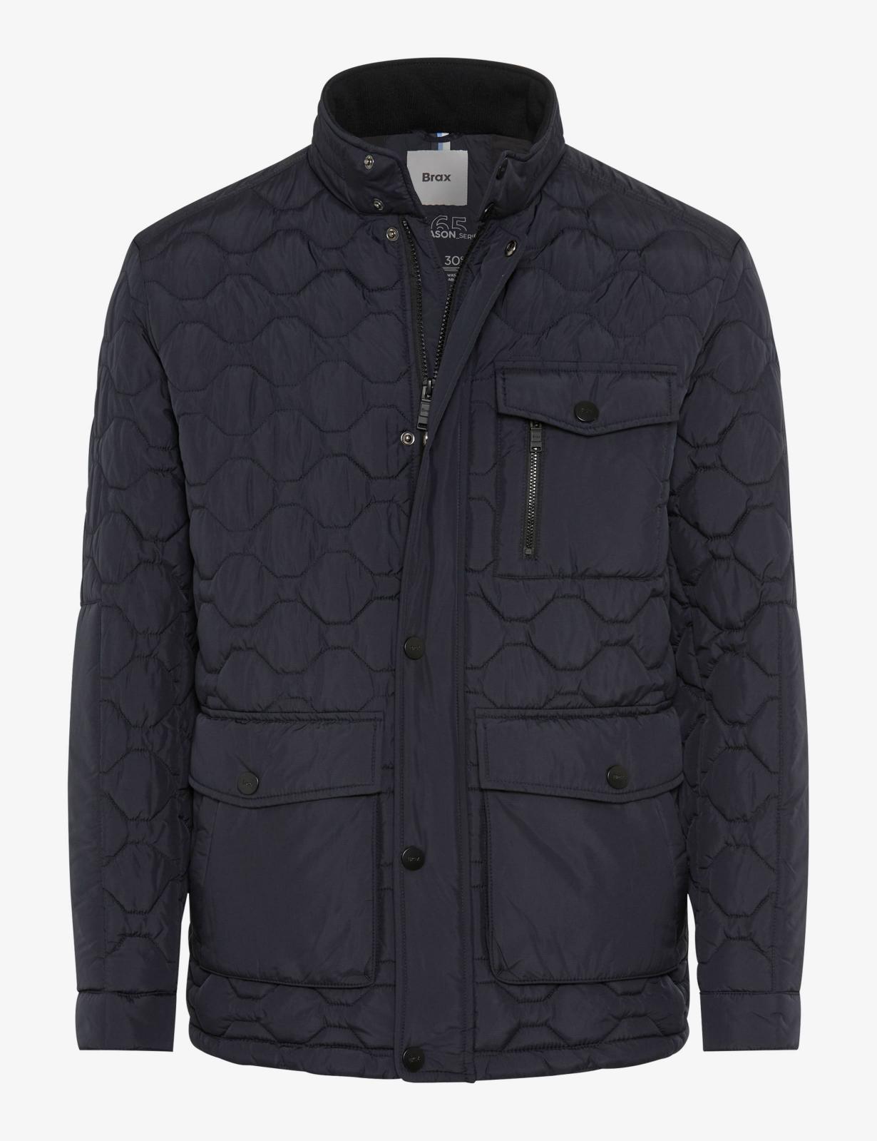 絎縫立領拉鏈休閒夾克