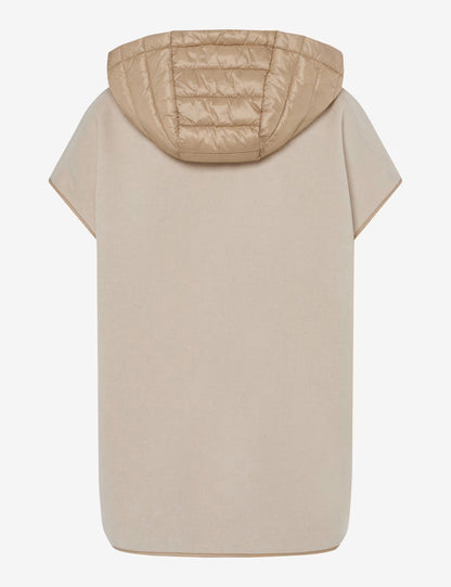 連帽羊毛拉鏈斗篷