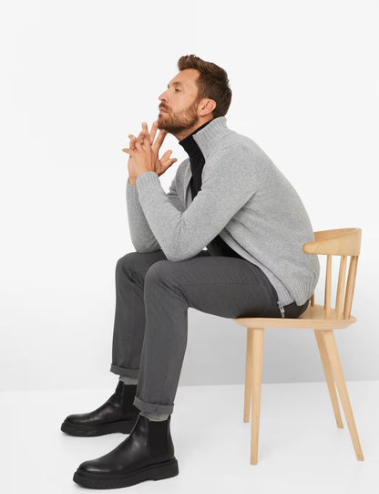 高彈面料修身長褲