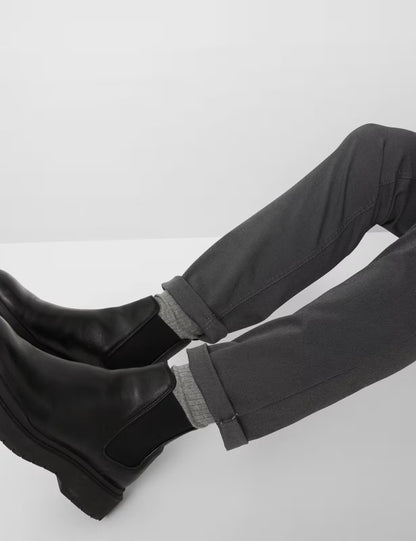 高彈面料修身長褲