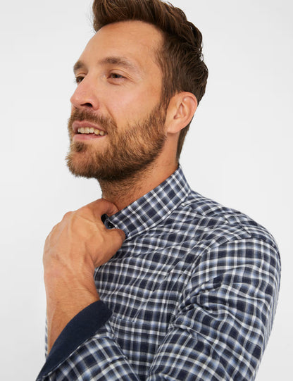 格紋全棉長袖襯衣