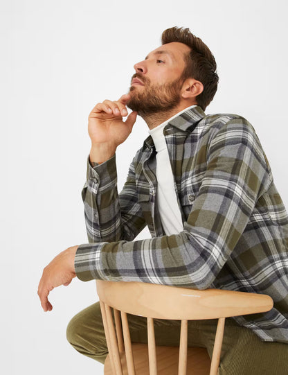 格紋全棉長袖襯衣