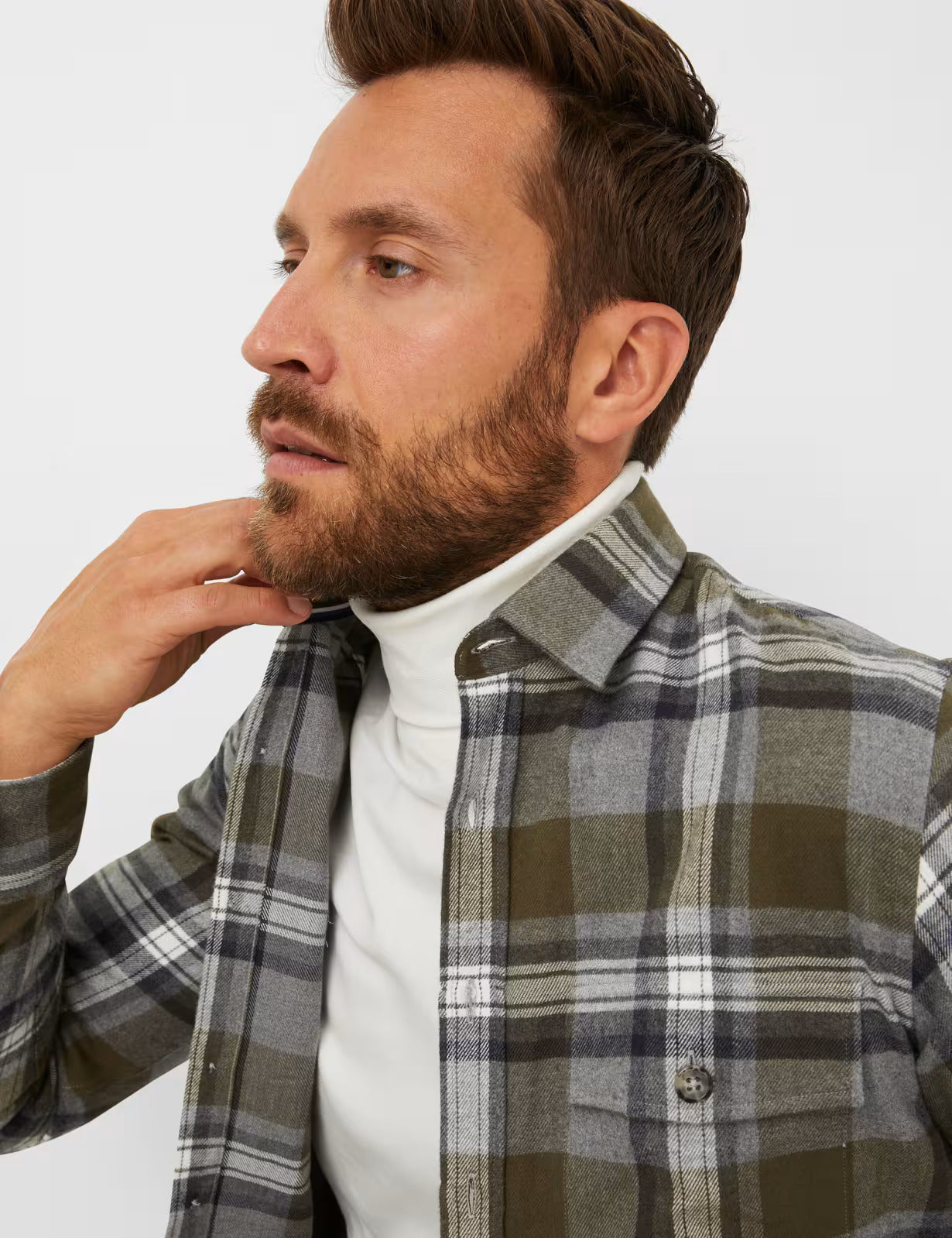 格紋全棉長袖襯衣