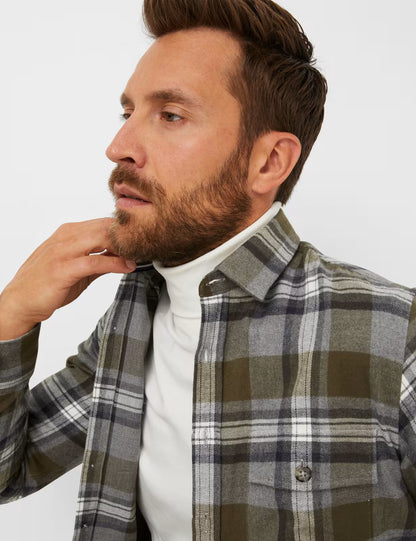 格紋全棉長袖襯衣