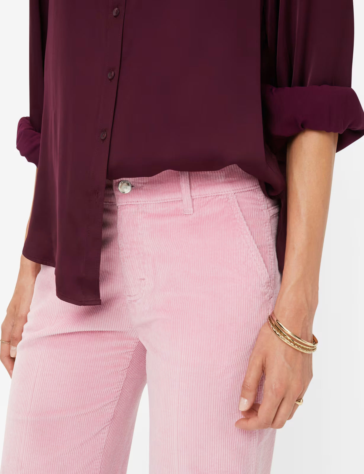 裝飾中縫闊腿長褲