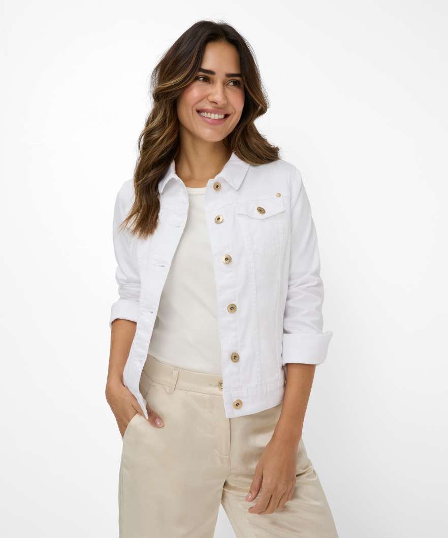 紐扣門襟牛仔夾克