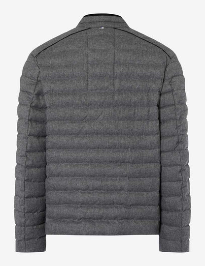 絎縫拉鏈立領夾克