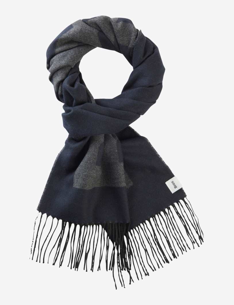 Logo印字流蘇圍巾