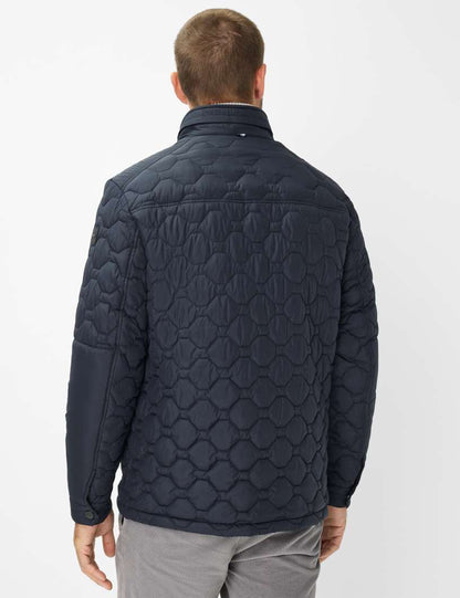 絎縫立領拉鏈休閒夾克