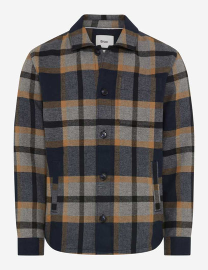 格紋外套式襯衫