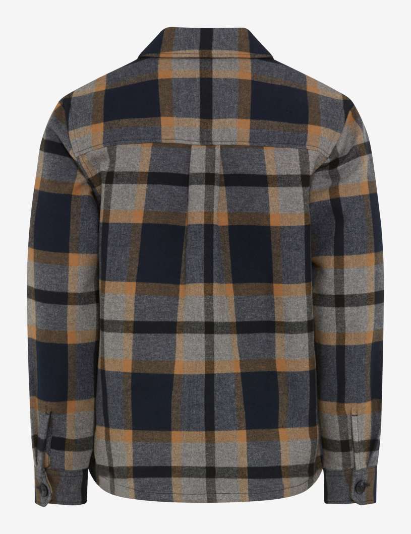 格紋外套式襯衫